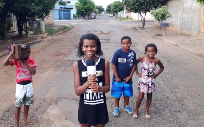 Mirella e seus irmãos são os jornalistas mirins de Ribeirão Preto