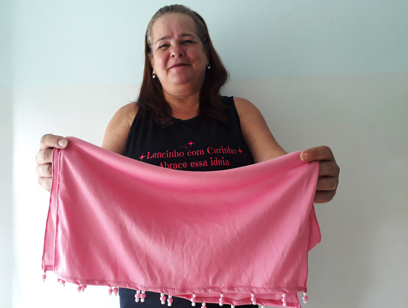 Lencinho com projeto mulheres com câncer Ribeirão Preto