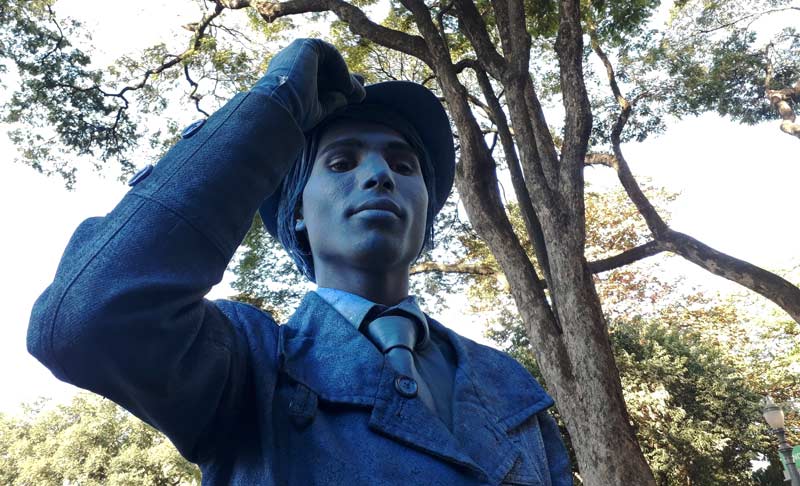 Estátua viva calçadão Ribeirão Preto História do Dia
