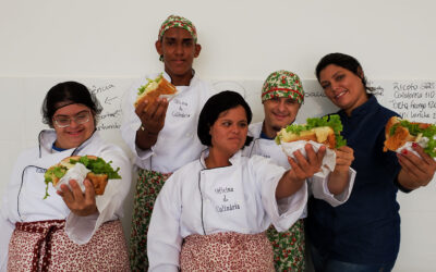 Luciane e alunos com deficiência criam buffet profissional em escola municipal